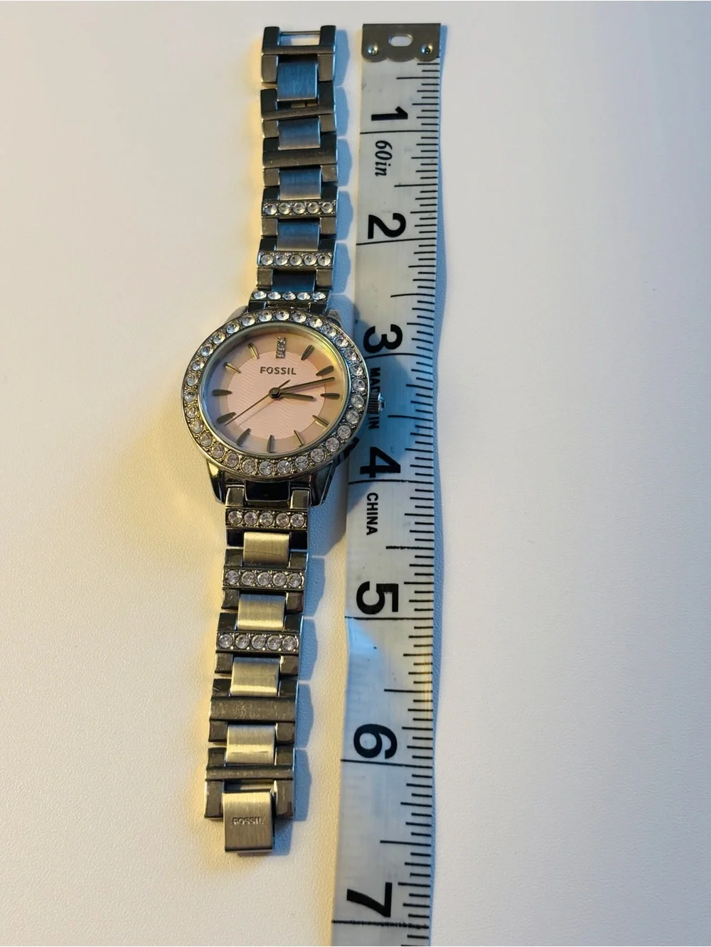 Fossil Black and Silver Stainless Steel Bracelet Watch